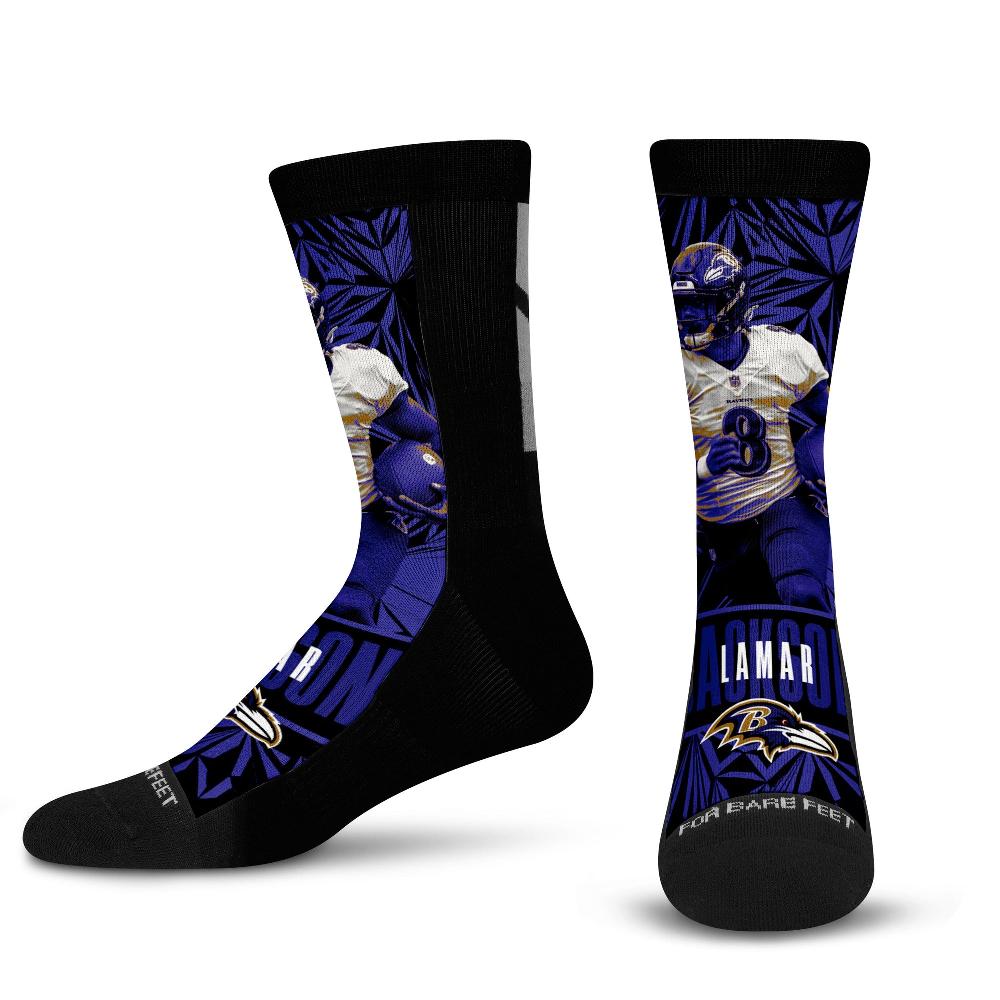 for bare feet Baltimore Ravens Lamar Jackson Conversion Gradient Crazy Baltimore Ravens Lamar Jackson Conversion Gradient Crazy