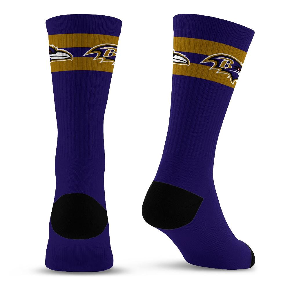 For Bare Feet Baltimore Ravens Legend Premium Crew Socks Baltimore Ravens Legend Premium Crew Socks