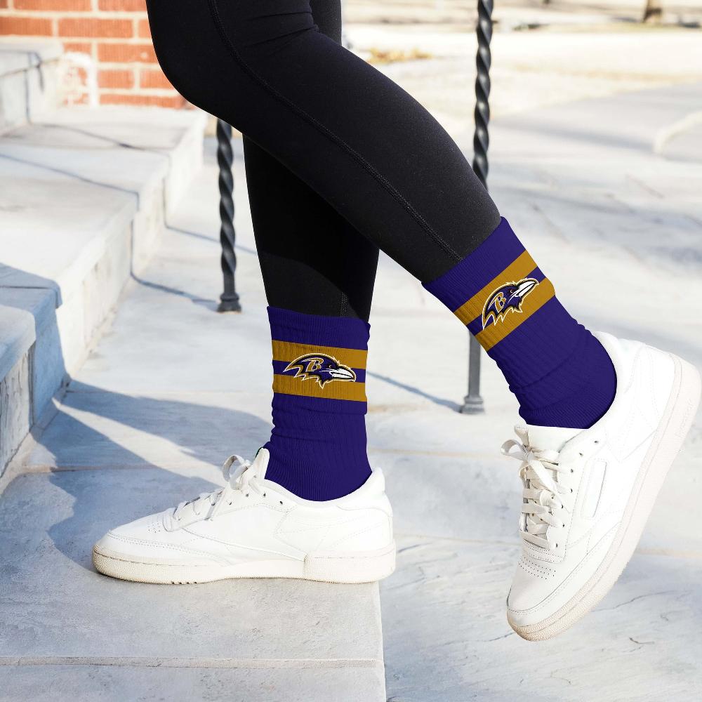 For Bare Feet Baltimore Ravens Legend Premium Crew Socks Baltimore Ravens Legend Premium Crew Socks