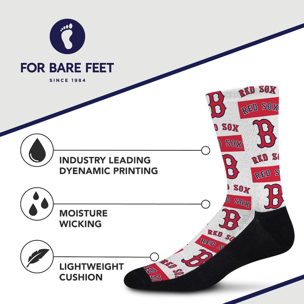 For Bare Feet Boston Red Sox Poster Print Socks Boston Red Sox Poster Print Socks