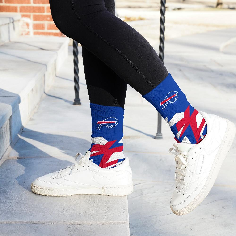 For Bare Feet Buffalo Bills Breakout Premium Crew Socks Buffalo Bills Breakout Premium Crew Socks
