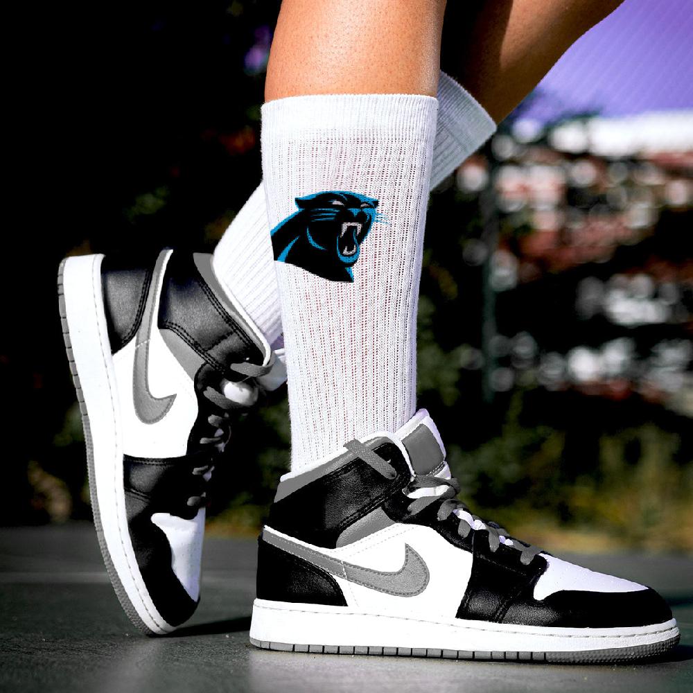 For Bare Feet Carolina Panthers Refresh Premium Crew Socks Carolina Panthers Refresh Premium Crew Socks