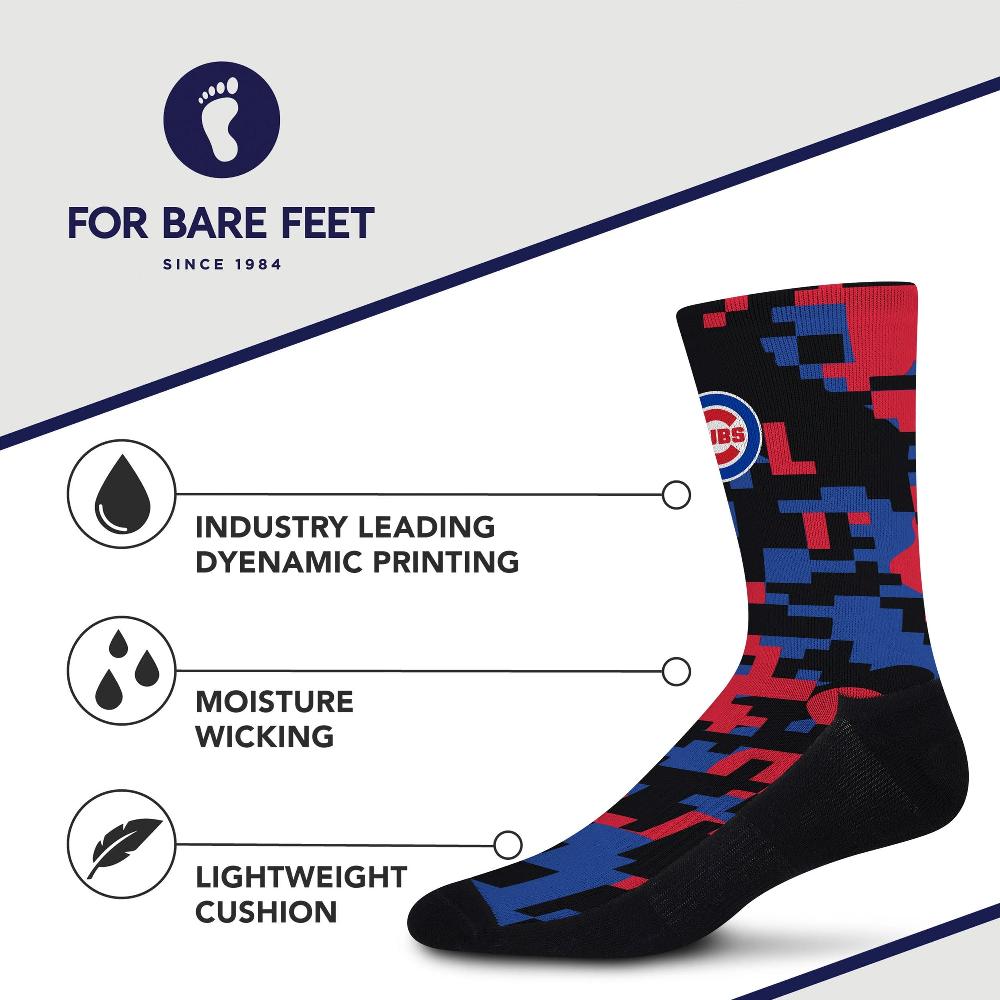 For Bare Feet Chicago Cubs Digi Socks Chicago Cubs Digi Socks
