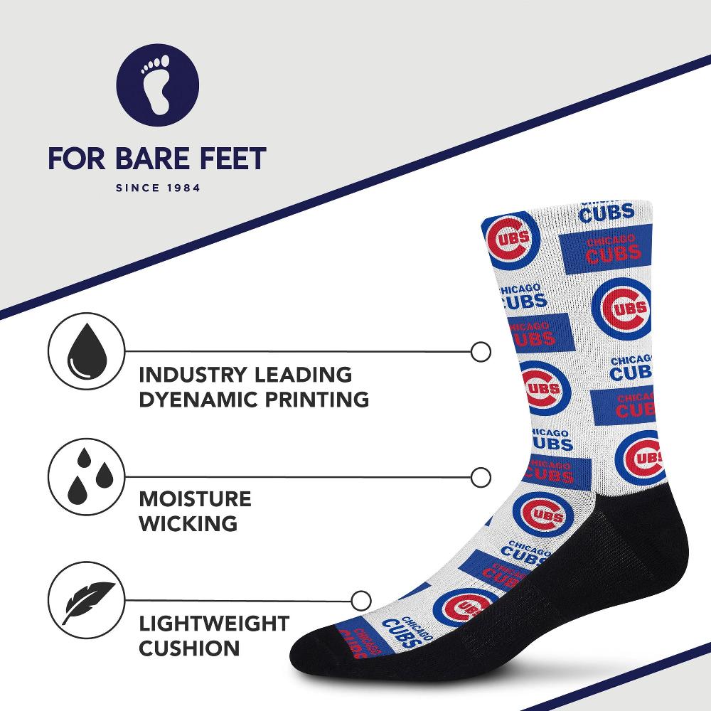For Bare Feet Chicago Cubs Poster Print Socks Chicago Cubs Poster Print Socks