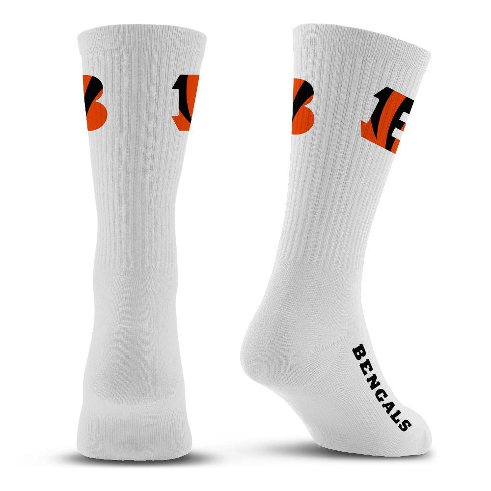For Bare Feet Cincinnati Bengals Refresh Premium Crew Socks Cincinnati Bengals Refresh Premium Crew Socks