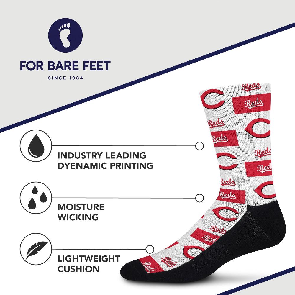 For Bare Feet Cincinnati Reds Poster Print Socks Cincinnati Reds Poster Print Socks