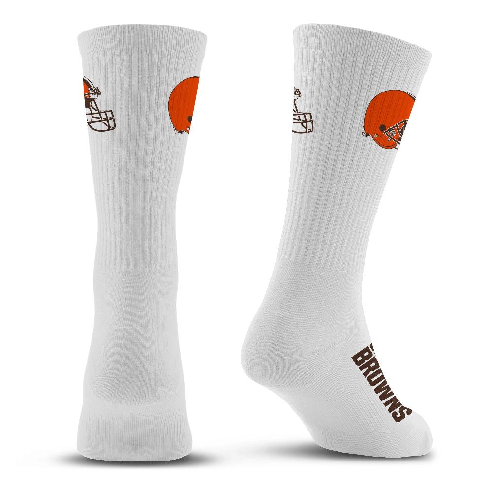 For Bare Feet Cleveland Browns Refresh Premium Crew Socks Cleveland Browns Refresh Premium Crew Socks