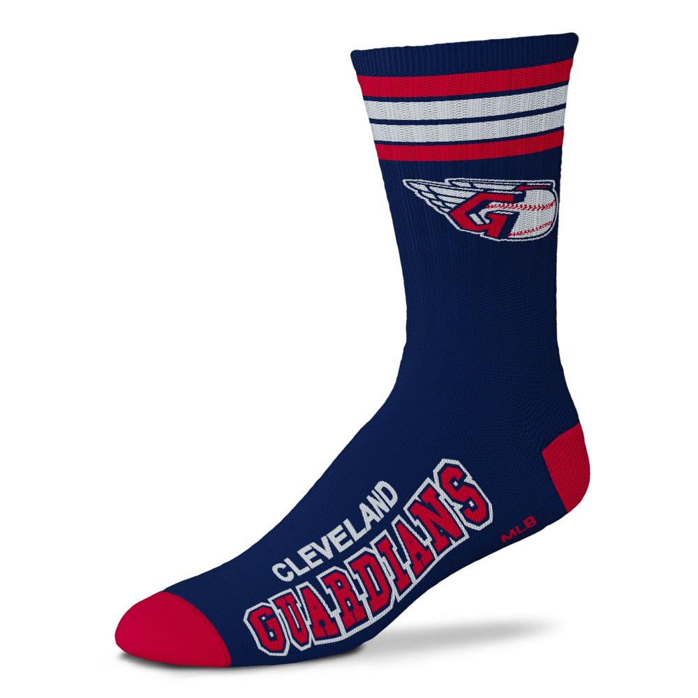 for bare feet Cleveland Guardians 4 Stripe Deuce Socks