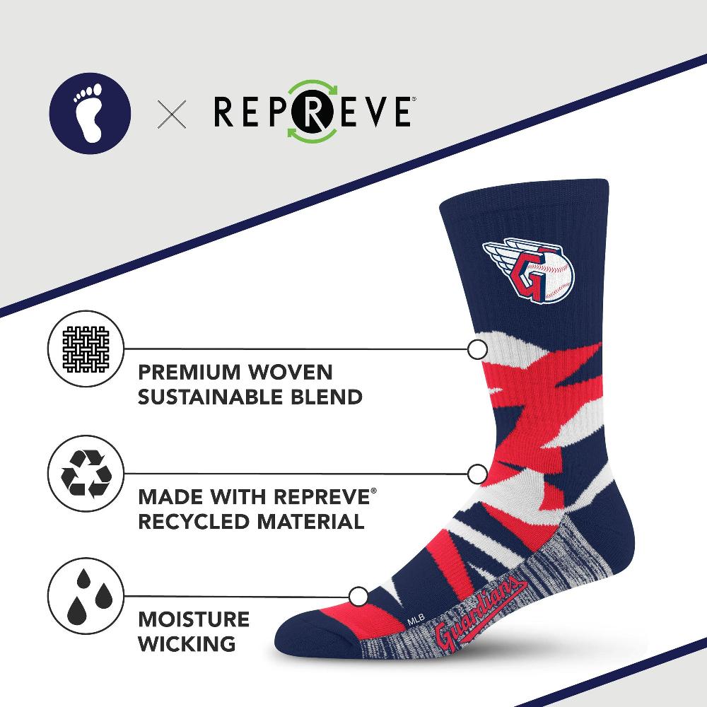 For Bare Feet Cleveland Guardians Breakout Premium Crew Socks Cleveland Guardians Breakout Premium Crew Socks