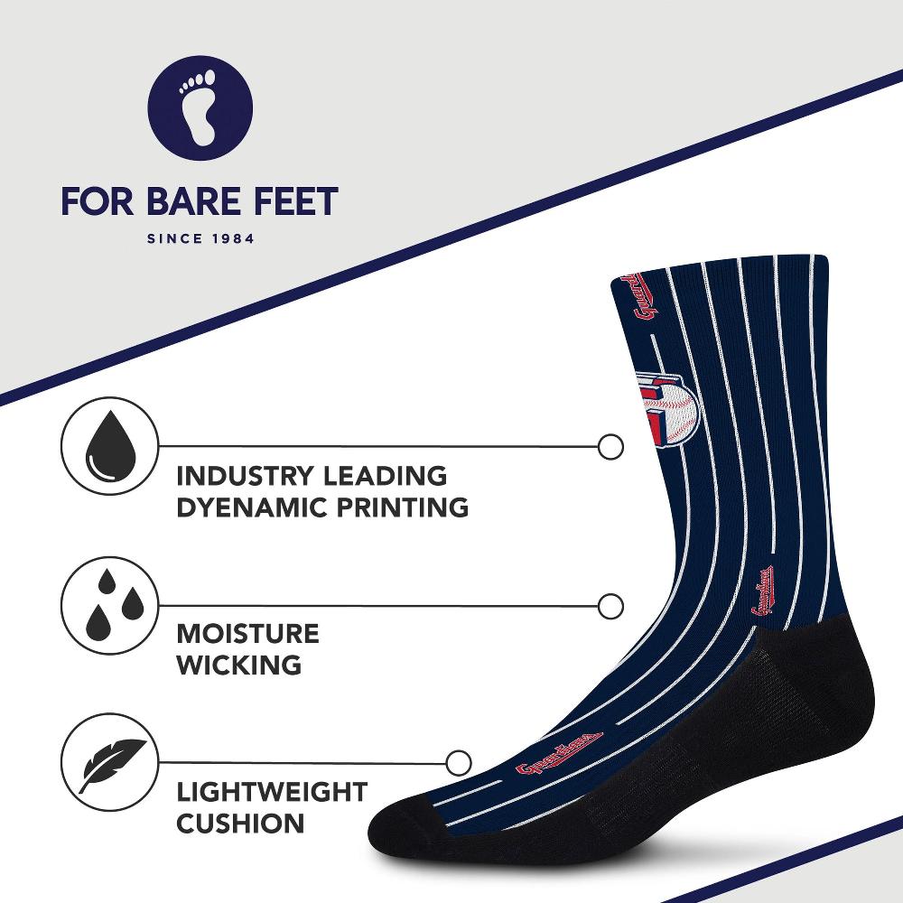 For Bare Feet Cleveland Guardians Pinstripe Socks Cleveland Guardians Pinstripe Socks