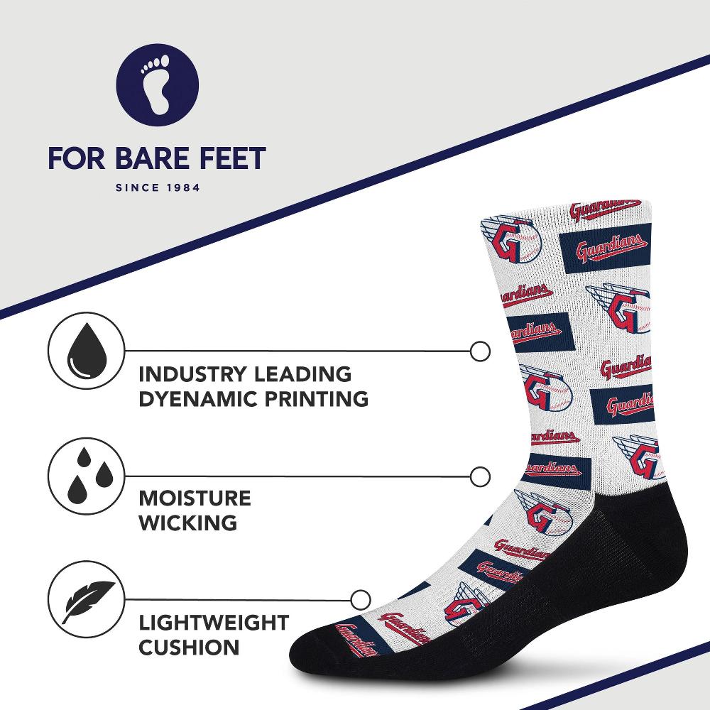 For Bare Feet Cleveland Guardians Poster Print Socks Cleveland Guardians Poster Print Socks