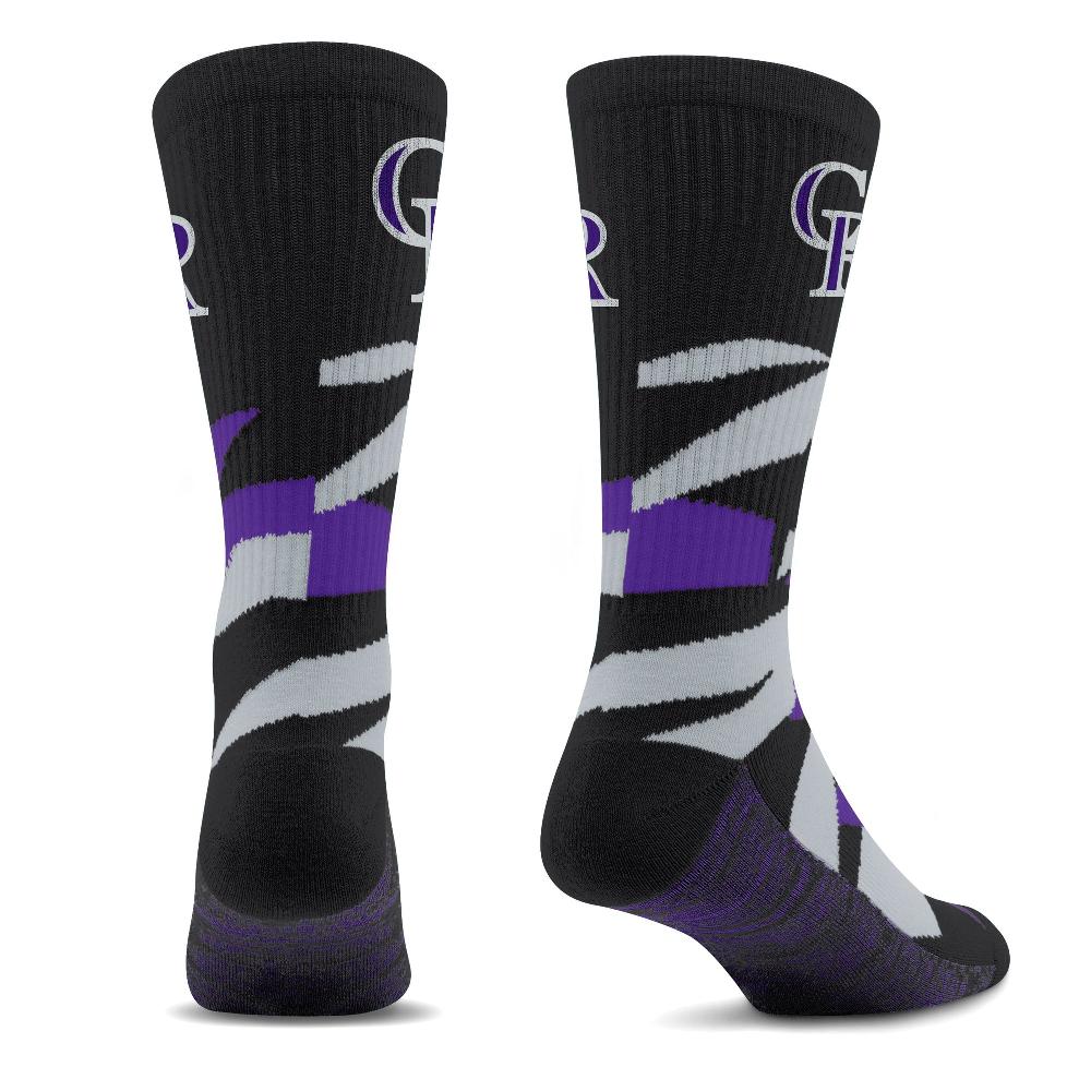 For Bare Feet Colorado Rockies Breakout Premium Crew Socks Colorado Rockies Breakout Premium Crew Socks