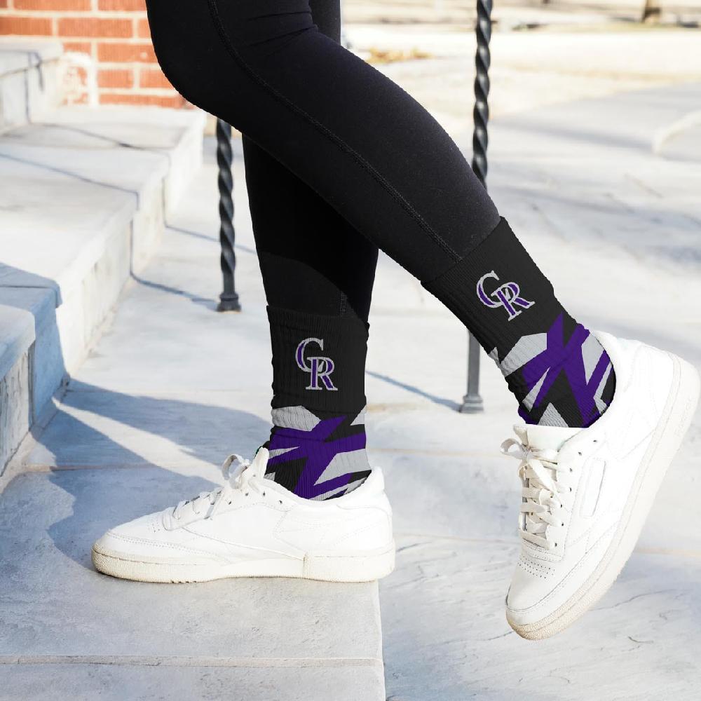 For Bare Feet Colorado Rockies Breakout Premium Crew Socks Colorado Rockies Breakout Premium Crew Socks