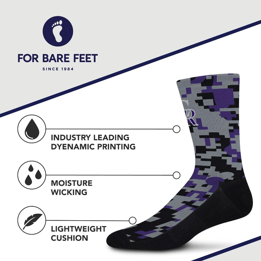 For Bare Feet Colorado Rockies Digi Socks Colorado Rockies Digi Socks