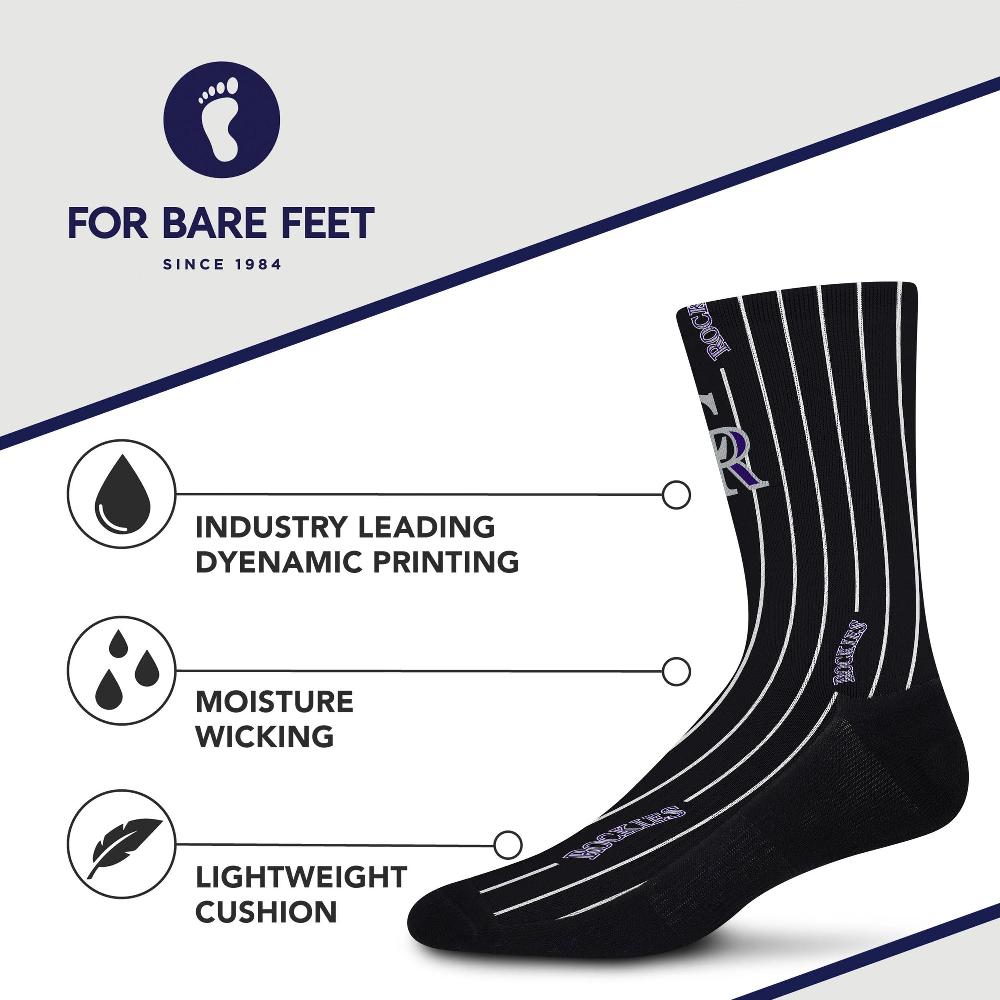 For Bare Feet Colorado Rockies Pinstripe Socks Colorado Rockies Pinstripe Socks
