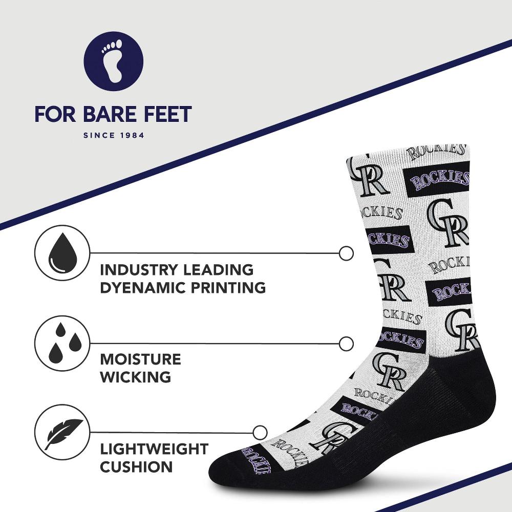 For Bare Feet Colorado Rockies Poster Print Socks Colorado Rockies Poster Print Socks