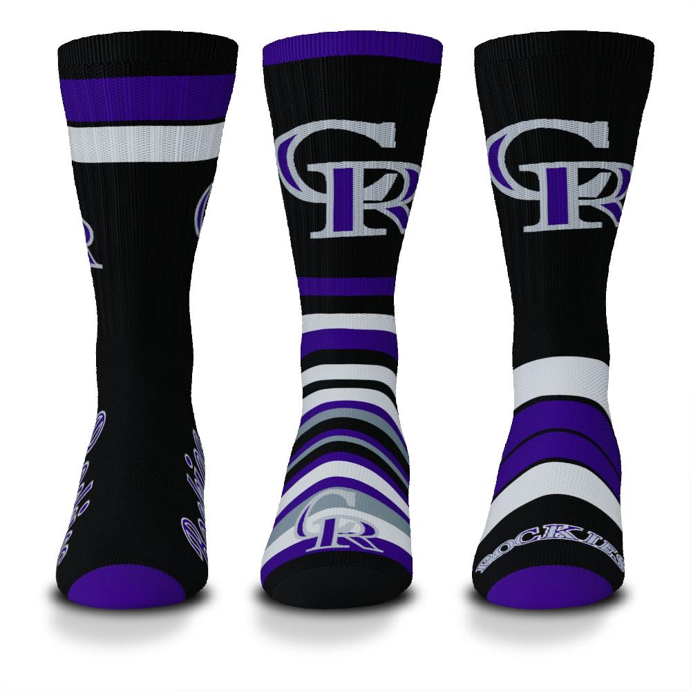 For Bare Feet Colorado Rockies Team Batch (3 Pack) Socks Colorado Rockies Team Batch (3 Pack) Socks