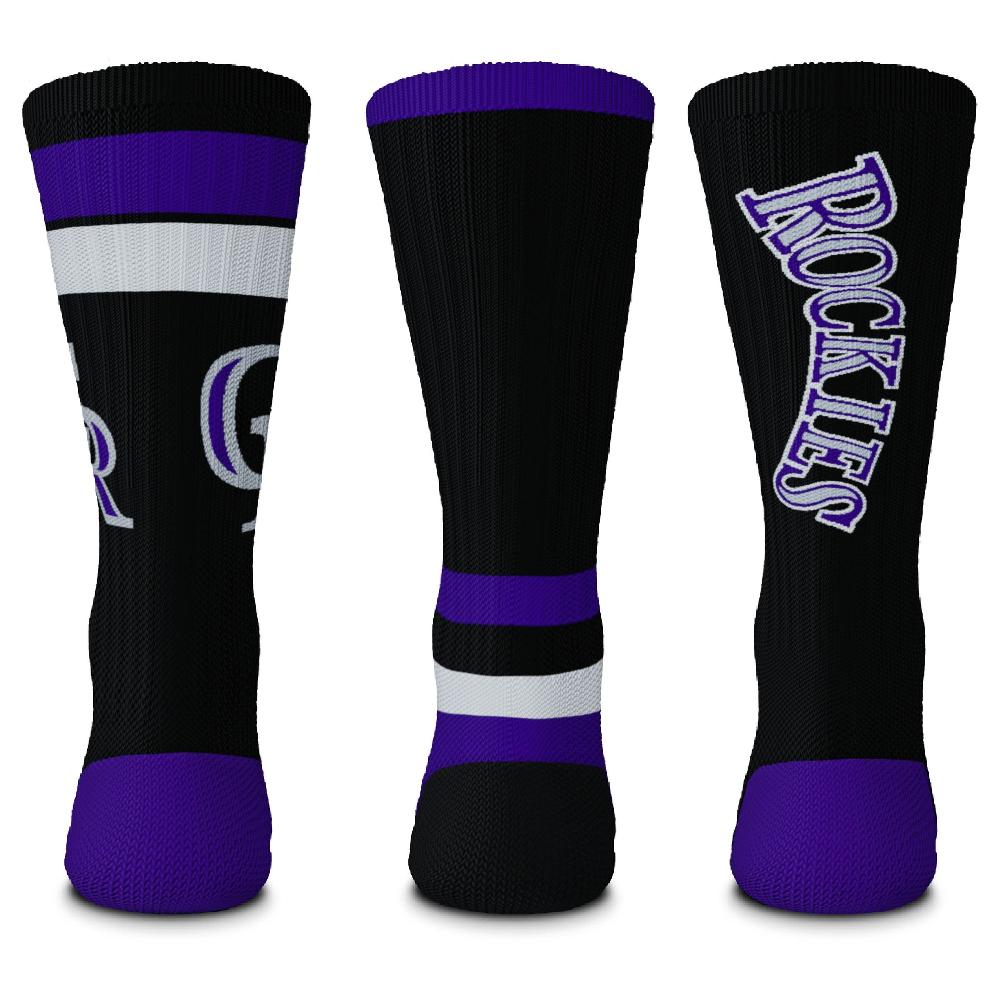For Bare Feet Colorado Rockies Team Batch (3 Pack) Socks Colorado Rockies Team Batch (3 Pack) Socks
