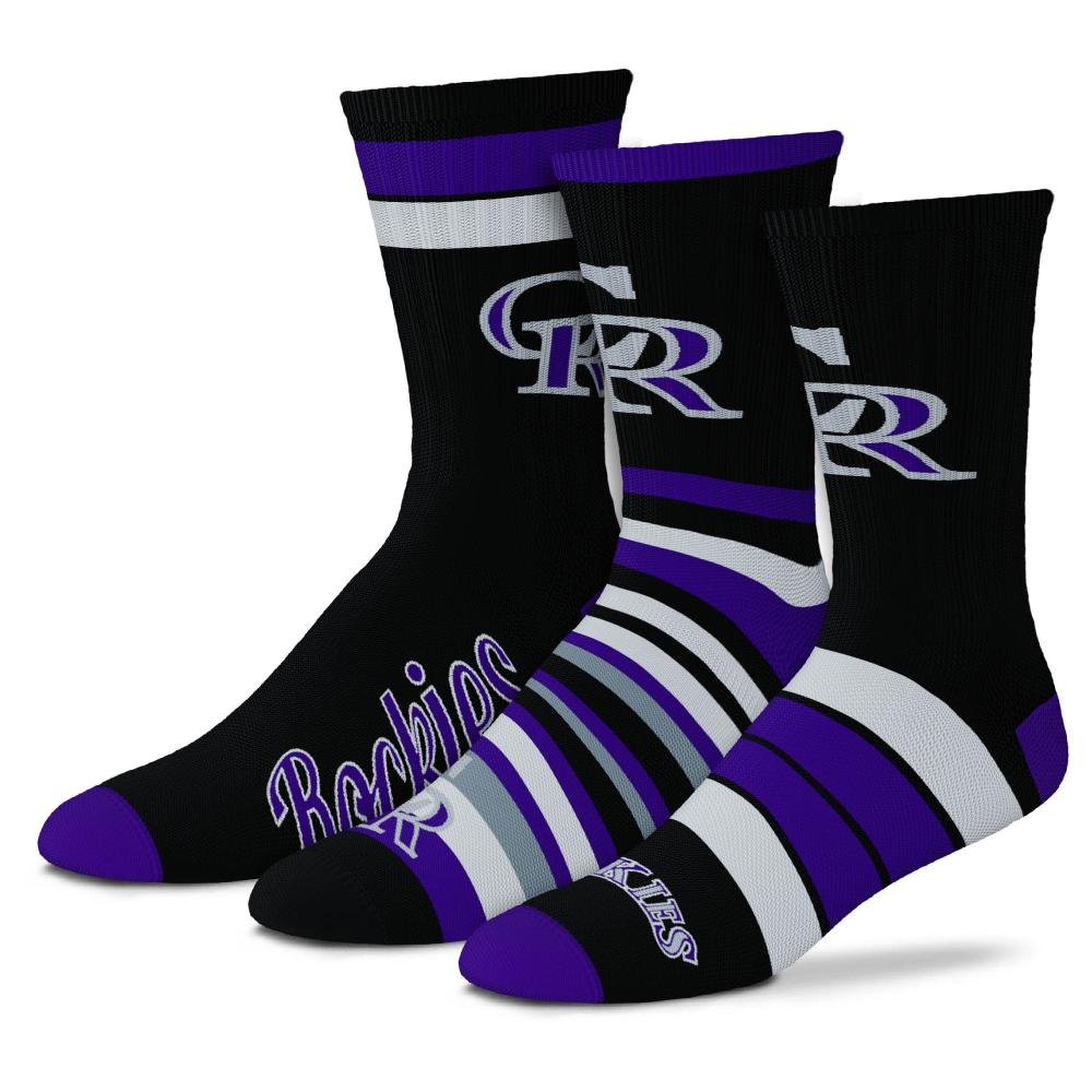 for bare feet Colorado Rockies Team Batch (3 Pack) Socks Colorado Rockies Team Batch (3 Pack) Socks