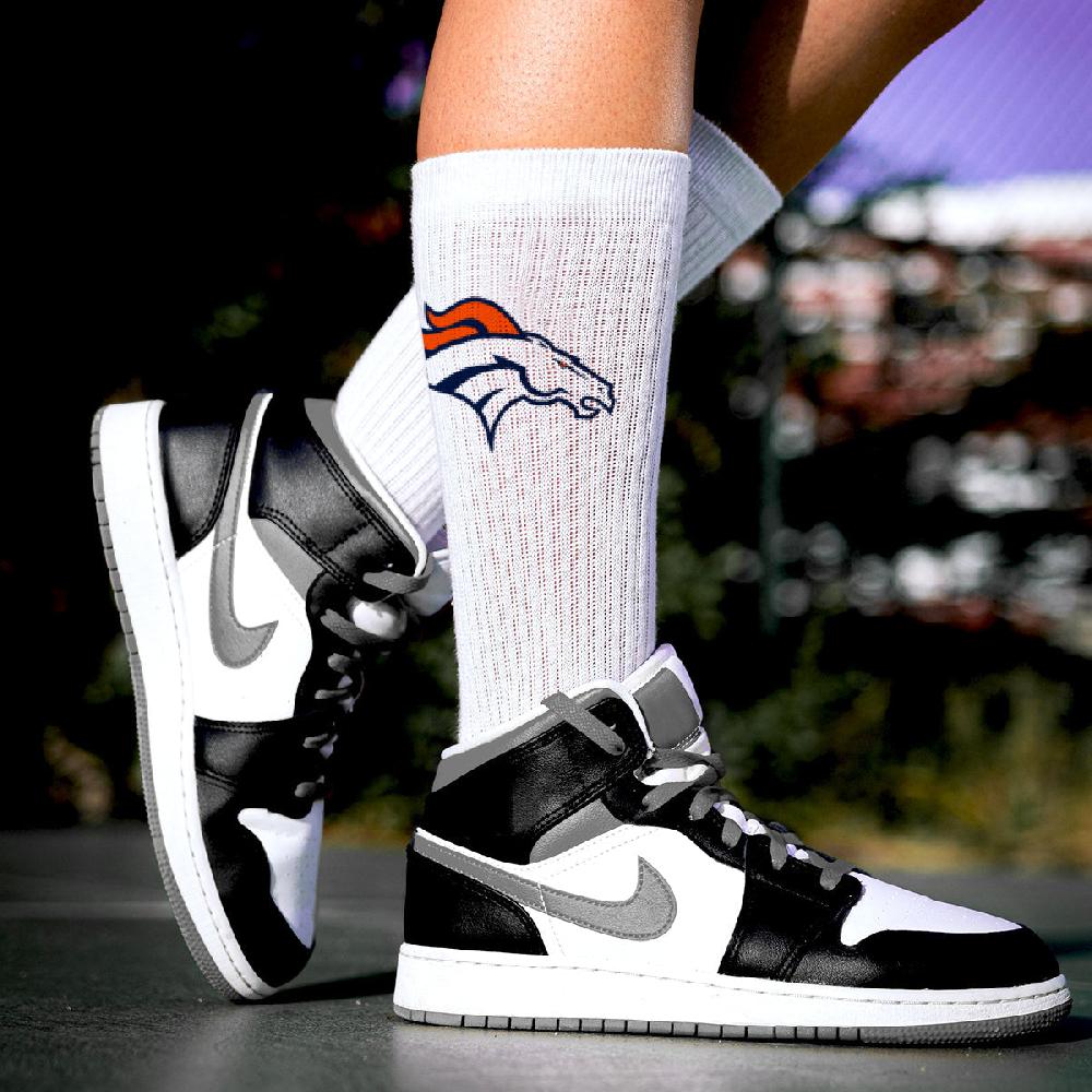 For Bare Feet Denver Broncos Refresh Premium Crew Socks Denver Broncos Refresh Premium Crew Socks
