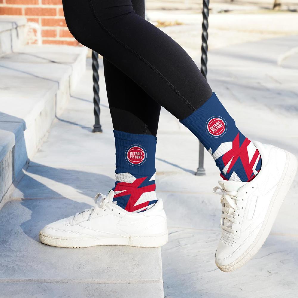 For Bare Feet Detroit Pistons Breakout Premium Crew Socks Detroit Pistons Breakout Premium Crew Socks
