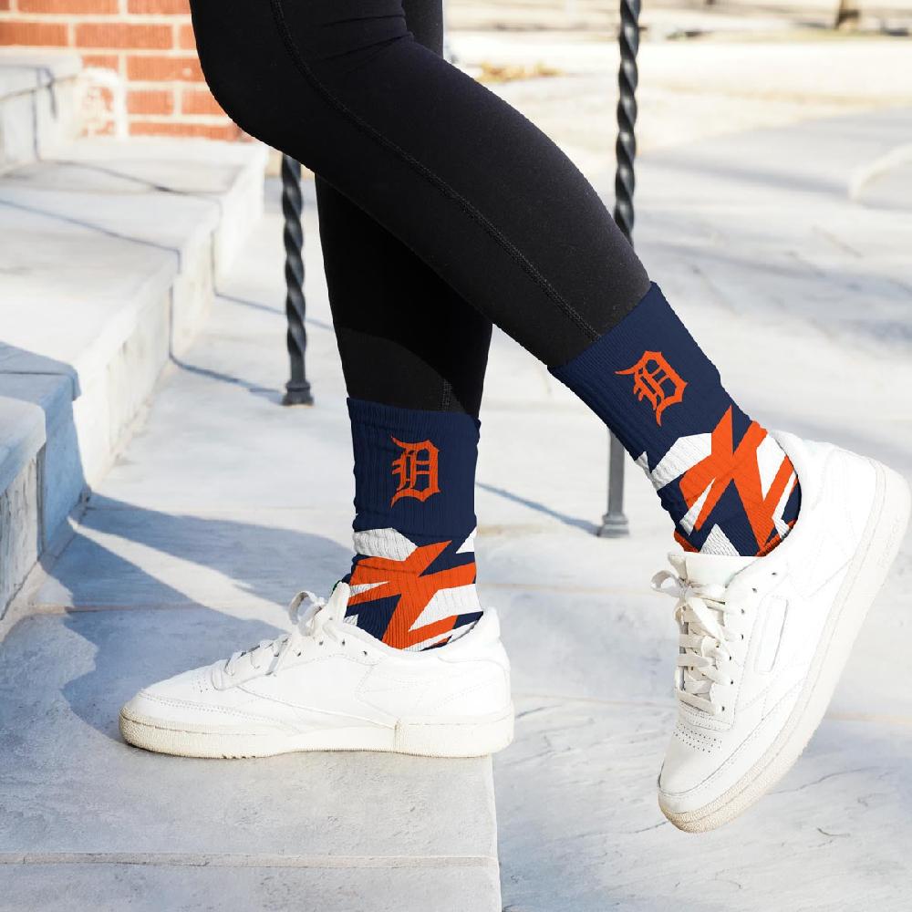 For Bare Feet Detroit Tigers Breakout Premium Crew Socks Detroit Tigers Breakout Premium Crew Socks