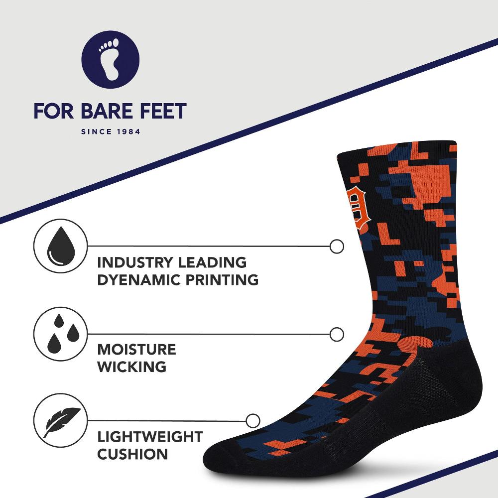 For Bare Feet Detroit Tigers Digi Socks Detroit Tigers Digi Socks