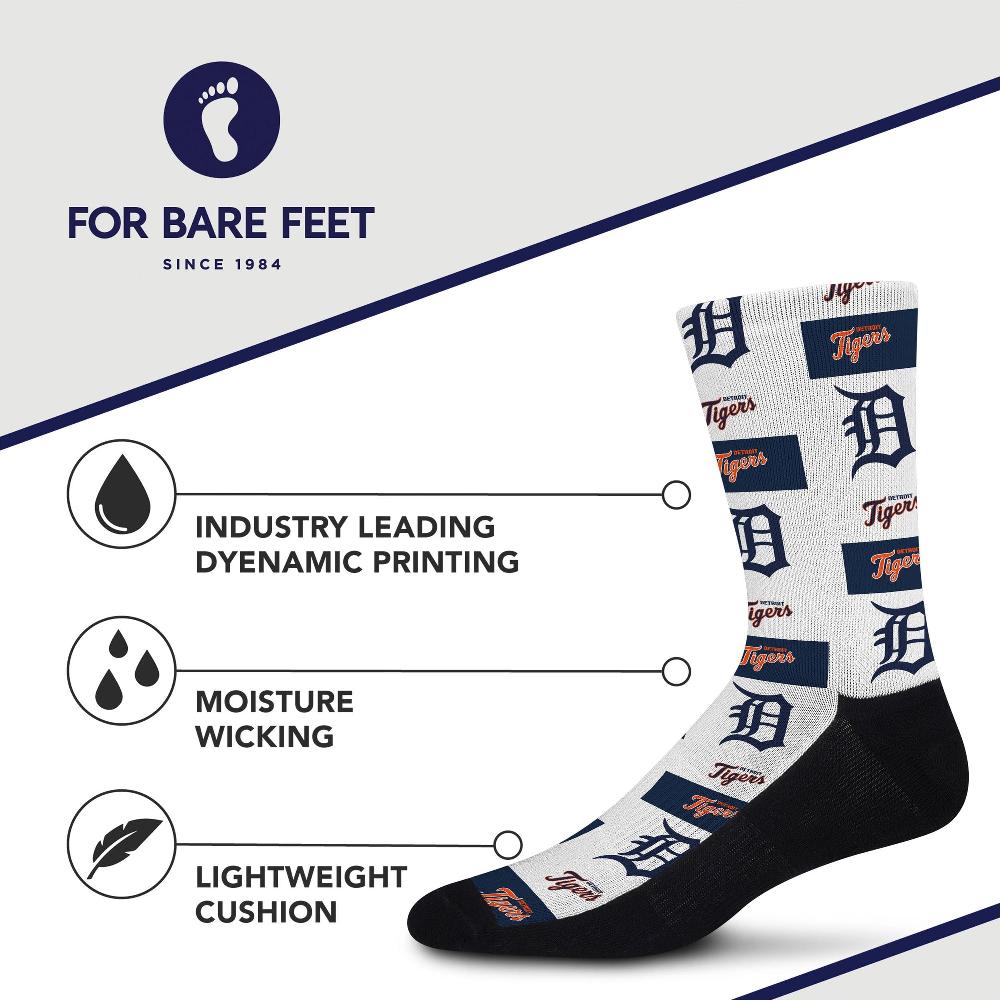 For Bare Feet Detroit Tigers Poster Print Socks Detroit Tigers Poster Print Socks
