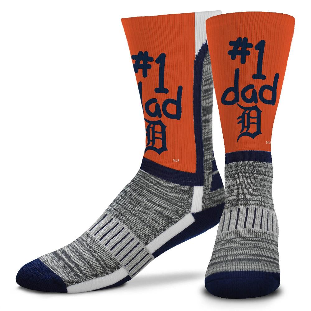 for bare feet Detroit Tigers #1 Dad V Curve Socks