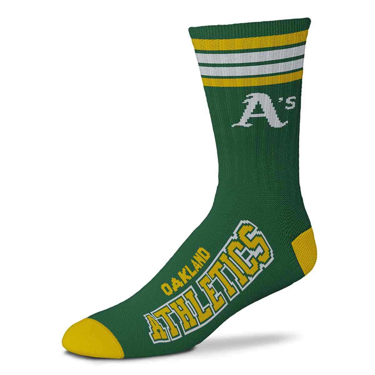 for bare feet Oakland A's 4 Stripe Deuce Socks