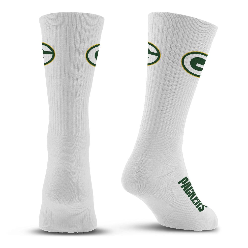 For Bare Feet Green Bay Packers Refresh Premium Crew Socks Green Bay Packers Refresh Premium Crew Socks