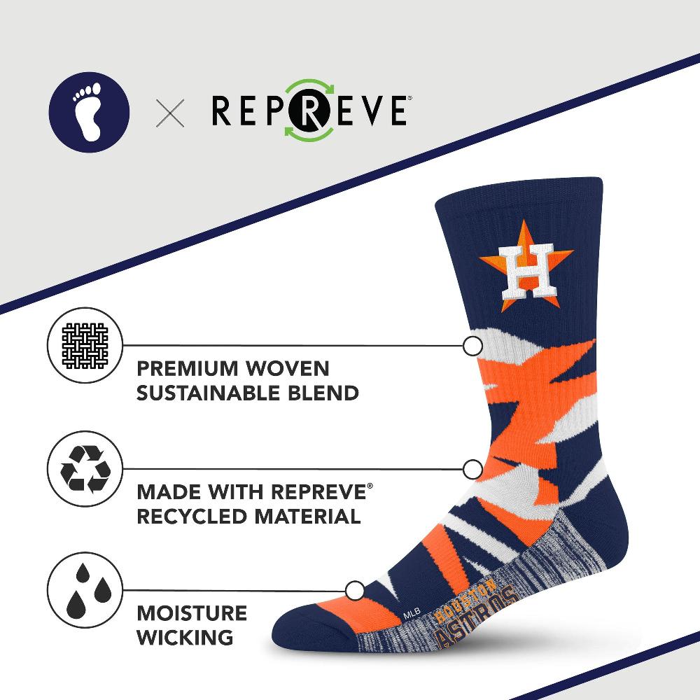 For Bare Feet Houston Astros Breakout Premium Crew Socks Houston Astros Breakout Premium Crew Socks