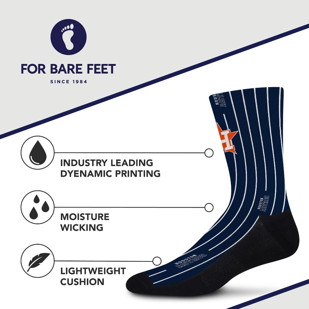 For Bare Feet Houston Astros Pinstripe Socks Houston Astros Pinstripe Socks