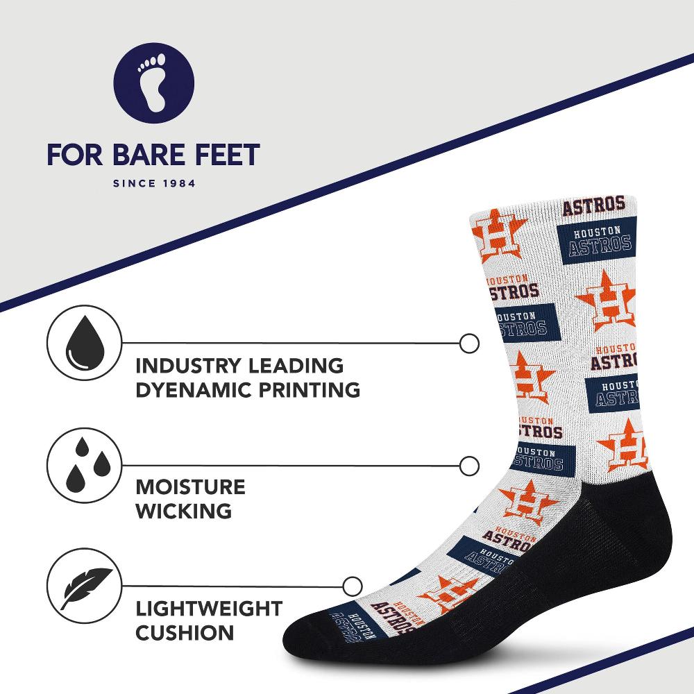 For Bare Feet Houston Astros Poster Print Socks Houston Astros Poster Print Socks