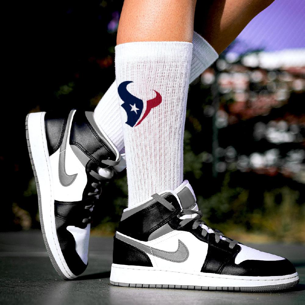 For Bare Feet Houston Texans Refresh Premium Crew Socks Houston Texans Refresh Premium Crew Socks