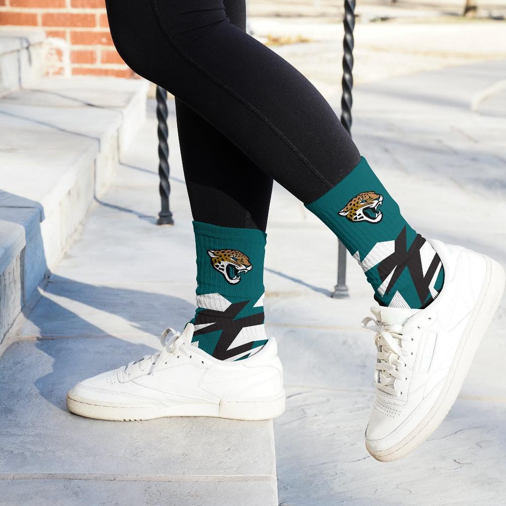 For Bare Feet Jacksonville Jaguars Breakout Premium Crew Socks Jacksonville Jaguars Breakout Premium Crew Socks