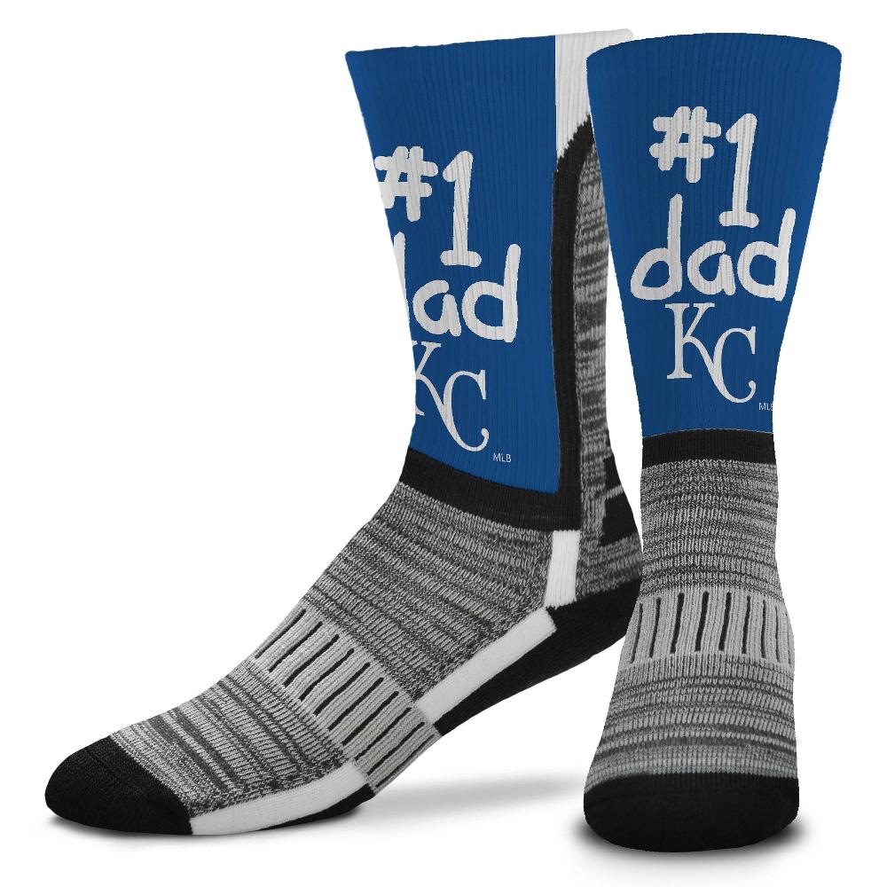 for bare feet Kansas City Royals #1 Dad V Curve Socks