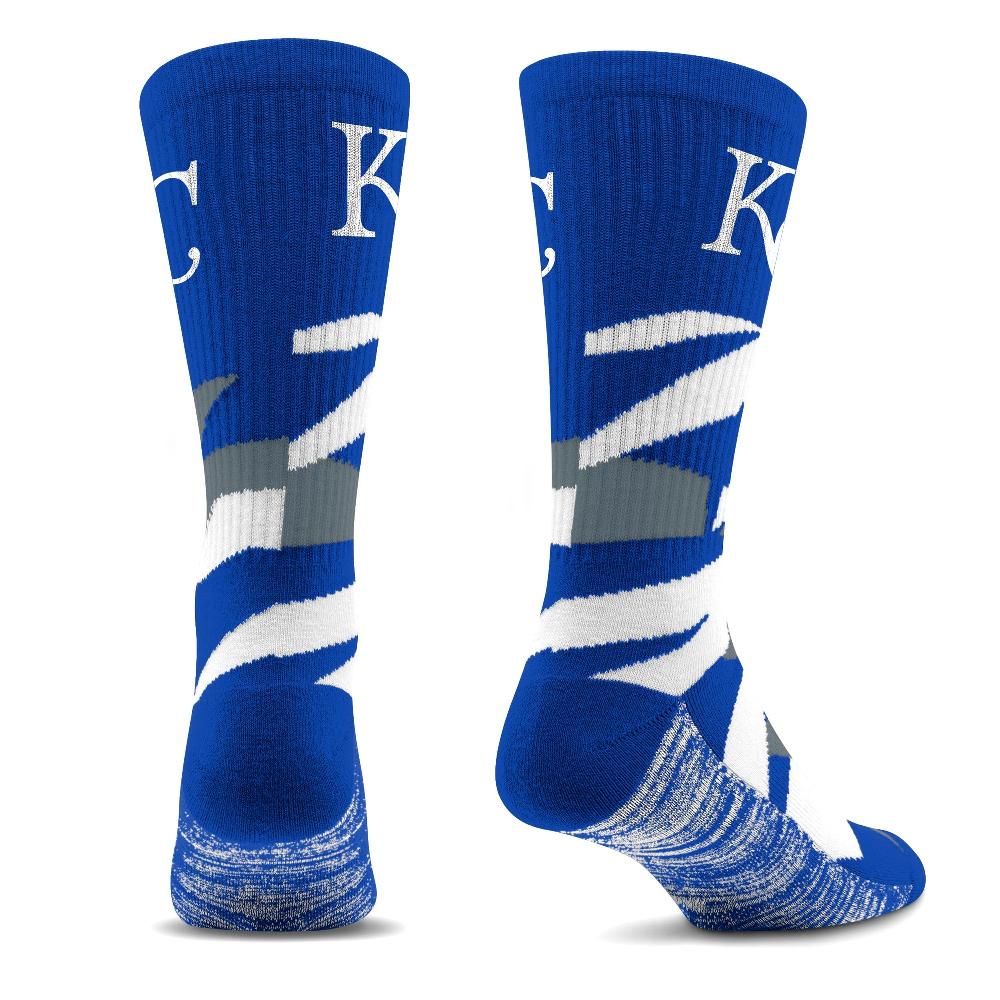For Bare Feet Kansas City Royals Breakout Premium Crew Socks Kansas City Royals Breakout Premium Crew Socks