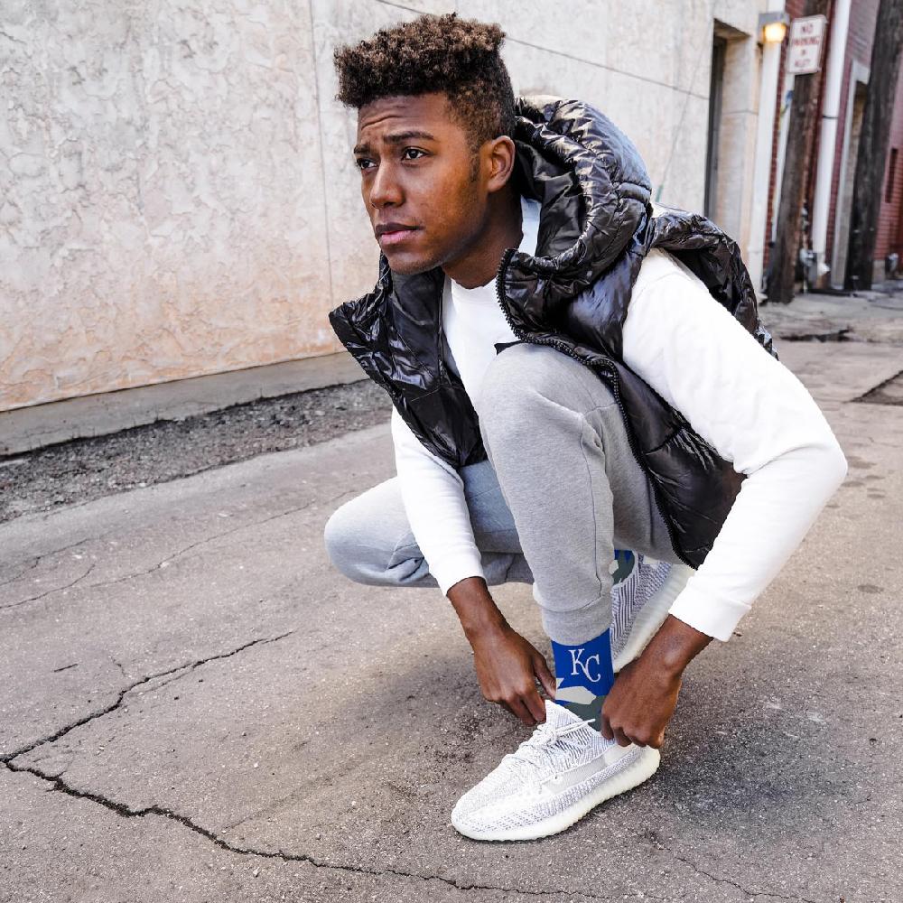 For Bare Feet Kansas City Royals Breakout Premium Crew Socks Kansas City Royals Breakout Premium Crew Socks