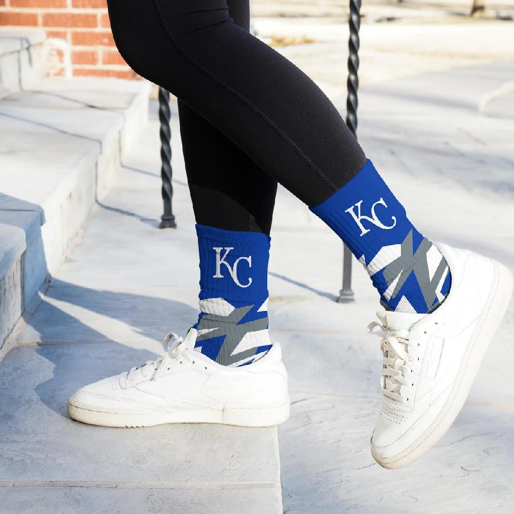 For Bare Feet Kansas City Royals Breakout Premium Crew Socks Kansas City Royals Breakout Premium Crew Socks