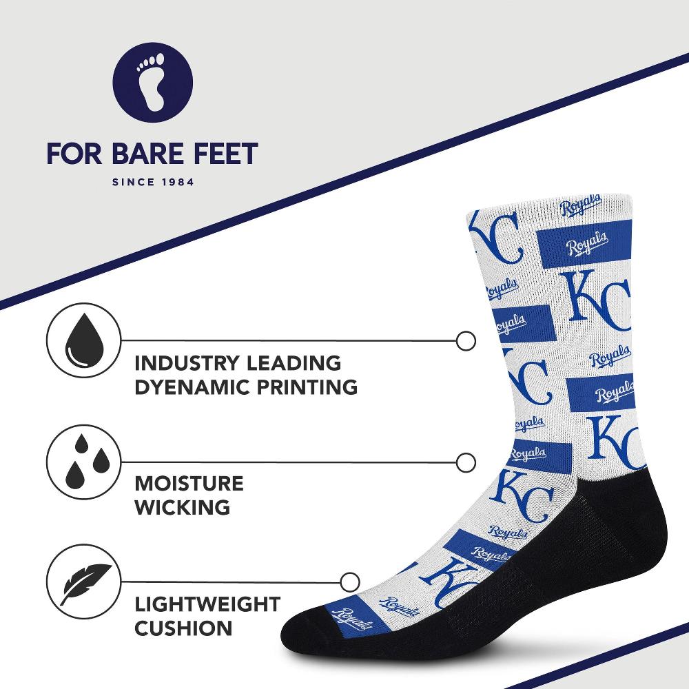 For Bare Feet Kansas City Royals Poster Print Socks Kansas City Royals Poster Print Socks