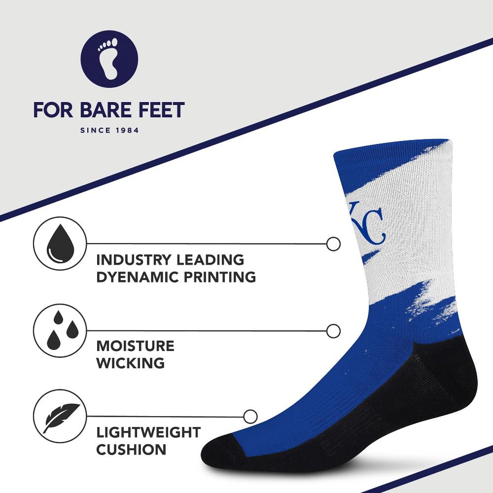 For Bare Feet Kansas City Royals Tear It Up Socks Kansas City Royals Tear It Up Socks