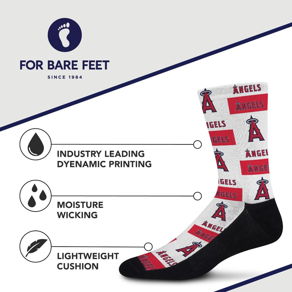 For Bare Feet Los Angeles Angels Poster Print Socks Los Angeles Angels Poster Print Socks
