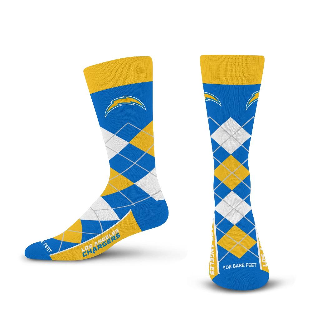 for bare feet Los Angeles Chargers Argyle Remix Los Angeles Chargers Argyle Remix