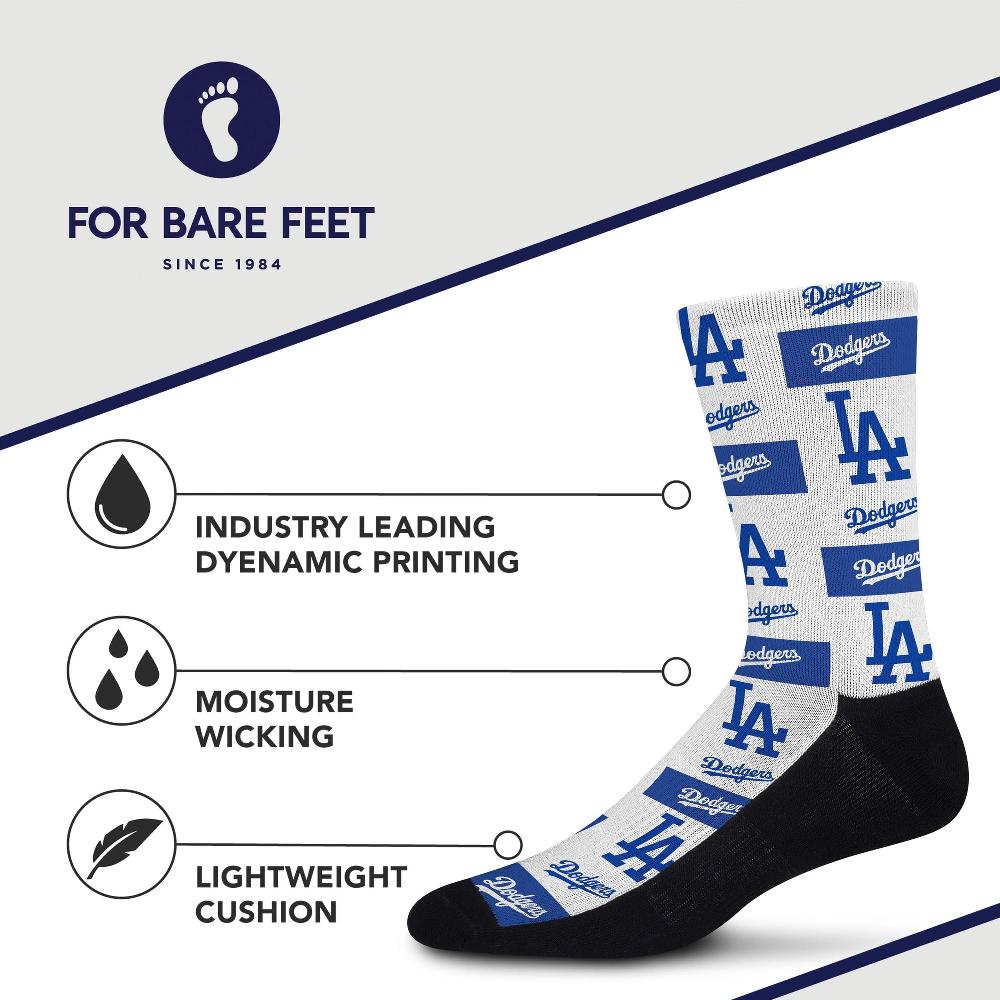 For Bare Feet Los Angeles Dodgers Poster Print Socks Los Angeles Dodgers Poster Print Socks