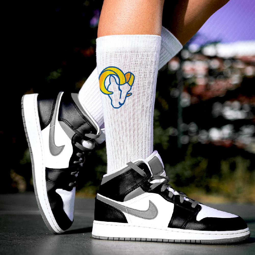 For Bare Feet Los Angeles Rams Refresh Premium Crew Socks Los Angeles Rams Refresh Premium Crew Socks