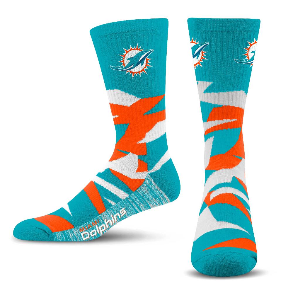 for bare feet Miami Dolphins Breakout Premium Crew Socks Miami Dolphins Breakout Premium Crew Socks