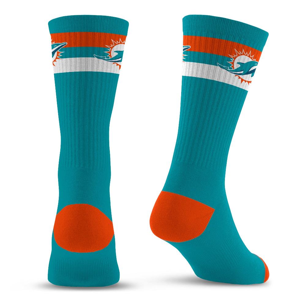 For Bare Feet Miami Dolphins Legend Premium Crew Socks Miami Dolphins Legend Premium Crew Socks