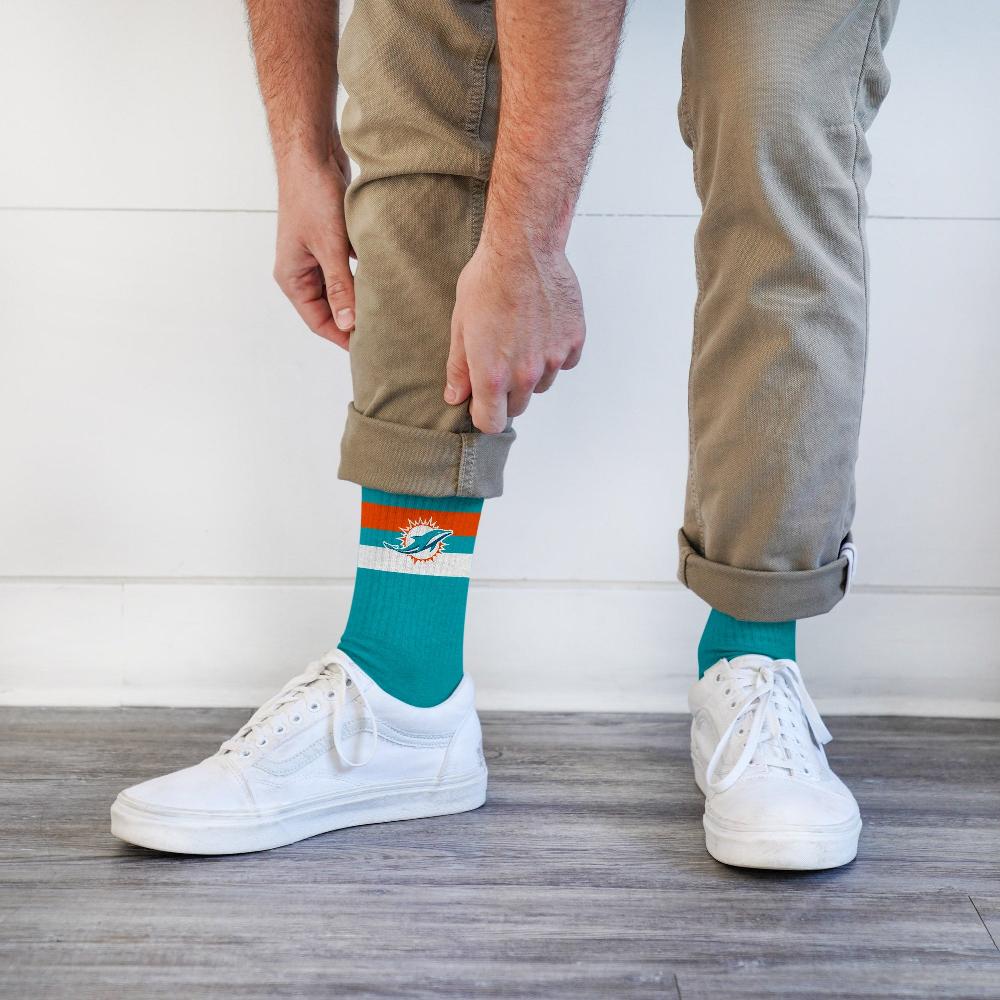 For Bare Feet Miami Dolphins Legend Premium Crew Socks Miami Dolphins Legend Premium Crew Socks
