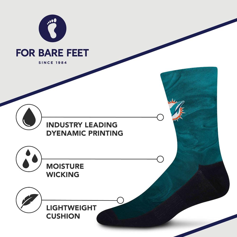 For Bare Feet Miami Dolphins Smoky Haze Miami Dolphins Smoky Haze